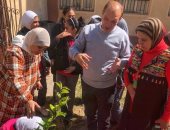 زراعة 2000 شجرة ضمن المبادرة الرئاسية "100مليون شجرة" بحى المناخ فى بورسعيد