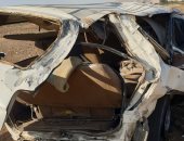 أول صور لحادث انقلاب سيارة على طريق الكوامل جهينة بسوهاج وإصابة 10 أشخاص