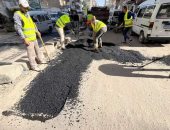 ترميم الحفر والمطبات وإعادة الشيء لأصله بأحياء الإسكندرية استجابة للمواطنين 