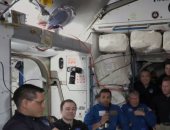 رائد الفضاء الإماراتى يجرى أول اتصال من المحطة الدولية بالأرض.. فيديو