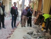 استمرار التطوير بالمراكز والأحياء وتركيب بلاط الإنترلوك للشوارع الضيقة بديروط