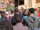 تشييع جنازة طالب توفى أثناء عبوره السكة الحديد بالمنوفية أثناء الذهاب للمدرسة 