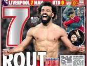 محمد صلاح القياسي وسباعية ليفربول فى مرمى يونايتد على رأس عناوين صحف إنجلترا