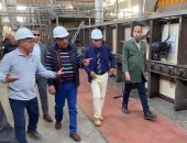 وزير قطاع الأعمال العام يتفقد مصانع شركة النصر للزجاج والبلور