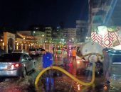 "مياه المنوفية" تتعامل مع تجمعات مياه الأمطار بمدن المحافظة.. صور