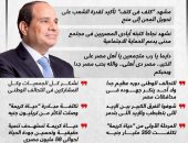 رسائل الرئيس السيسى خلال احتفالية كتف فى كتف باستاد القاهرة (إنفوجراف)