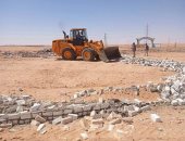 إزالة تعديات على أملاك الدولة بمساحة 13 ألف متر بقريتى بنبان وأبو الريش بأسوان