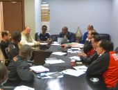 المنتخب الأولمبى بالزى التقليدى وزامبيا باللون الأخضر 