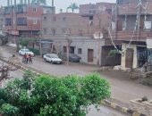 سقوط أمطار متوسطة على محافظة بنى سويف.. صور