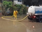 رئيس شركة مياه المنوفية يتابع أعمال شفط تجمعات مياه الأمطار 