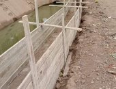 إنشاء سور على حواف ترعة الفيل بسلامون قبلى بالمنوفية ضمن "حياة كريمة"