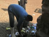 رى الأشجار ورفع تراكمات القمامة بقرى مركز الشهداء فى المنوفية