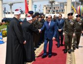 الرئيس السيسي يصل مسجد المشير طنطاوى لأداء صلاة الجمعة
