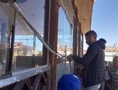 إزالة التعديات على أملاك الدولة واسترداد محلات مقتحمة فى "مناخ بورسعيد" 