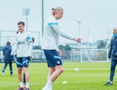 مانشستر سيتي يعلن عودة هالاند للتدريبات قبل قمة بايرن ميونخ.. صور
