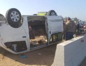 إصابة 4 أشخاص في حادث تصادم ميكروباص بسيارة ملاكي على طريق طنطا الزراعي