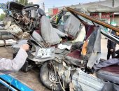 مصرع شخصين وإصابة 10 آخرين نتيجة تصادم سيارتين على طريق مصر الإسماعيلية الصحراوى