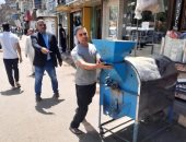 رفع وإزالة الإشغالات بشوارع وميادين مدينة أشمون فى المنوفية 