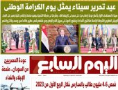 غدا باليوم السابع.. الرئيس السيسى: عيد تحرير سيناء يمثل يوم الكرامة الوطنى 
