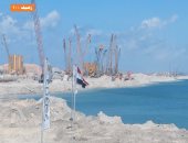 "النقل" تنفذ محطة حاويات على رصيف 100 بميناء الدخيلة.. صور