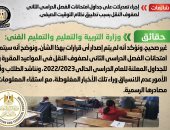 الحكومة تنفى إجراء تعديلات على جداول امتحانات الفصل الدراسى الثانى لصفوف النقل