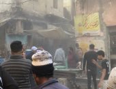 سقوط أجزاء من عقار قديم وسط الإسكندرية دون إصابات