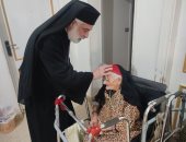 الأنبا باسيليوس يتفقد دار كبار السن بدير القديسة حنة بمدينة المنيا الجديدة