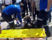 إصابة شخصين فى حادث انقلاب دراجة بخارية ببورسعيد