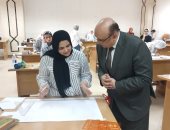 نائب رئيس جامعة المنصورة يتابع سير العملية الامتحانية بكليتى التربية والفنون الجميلة