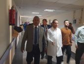 مدير مكتب محافظ شمال سيناء ووكيل مديرية التعليم يزوران مصابى الدبلومات الفنية