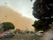 عاصفة ترابية تضرب القاهرة الكبرى وإثارة الرمال والأترية وانخفاض الرؤية الأفقية