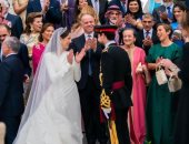 الملكة رانيا تنشر لقطات مميزة من مأدبة عشاء وحفل زفاف ابنها الأمير الحسين.. صور