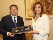 وزيرة الثقافة تلتقى نظيرها الكازاخي لبحث تعزيز التعاون فى المجالات الثقافية