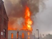 بسبب صاعقة.. حريق يلتهم كنيسة تاريخية فى أمريكا.. فيديو