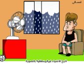"حر ومطر".. كاريكاتير "اليوم السابع" يسلط الضوء على التقلبات المناخية
