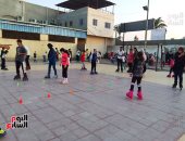 "الإسكيت" تنافس كرة القدم في دمياط.. ولاعب: هدفنا منتخب مصر "فيديو"