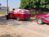 ضبط سيارتين محملتين بـ 5 أطنان قمح بدون ترخيص وتسليمها للمطاحن بالمنيا