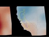 الأقمار الصناعية تكشف عن زيادة فى مياه كاليفورنيا