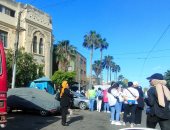 انتظام دخول طلاب الثانوية العامة فى مطروح لأداء امتحان اللغة العربية 