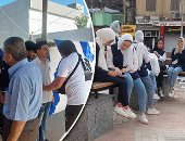 طلاب الثانوية العامة ينتظمون بلجان اللغة العربية.. غرف عمليات لمتابعة ورصد المشكلات وتفتيش ذاتى وعصا إلكترونية.. الطلاب يراجعون المنهج أمام اللجان.. ووزير التعليم ومحافظ كفر الشيخ يتابعان من غرفة المحافظة.. صور