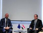 الرئيس السيسى يلتقى رئيس المجلس الأوروبى ويبحثان تطورات الأزمة الروسية والسودان