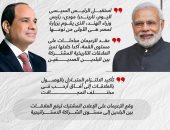 رفع علاقات البلدين إلى مستوى الشراكة الاستراتيجية.. الرئيس السيسى يقلد رئيس وزراء الهند قلادة النيل (إنفوجراف)