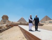 رئيس وزراء الهند يشكر نظيره المصرى على مرافقته خلال زيارة الأهرامات.. صور