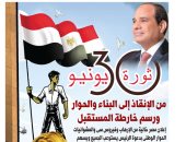 اليوم السابع محتفيًا بذكرى الثورة.. 30 يونيو من الإنقاذ إلى البناء والحوار ورسم خارطة المستقبل