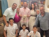 مصطفى عسل بطل الاسكواش يحتفل بخطبته على جيداء وليد