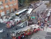 إصابة أكثر من 80 شخصا إثر تصادم حافلتين فى نيويورك.. فيديو