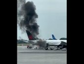 شاحنة مياه تحترق تحت طائرة بمطار مونتريال.. والسلطات الكندية تحقق 