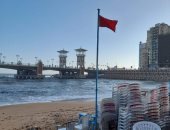 لليوم الثانى.. رفع الراية الحمراء على جميع شواطئ الإسكندرية 