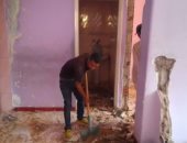 إزالة 6 أدوار من عقار به ميل شديد الخطورة بحى جمرك فى الإسكندرية