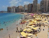 نسبة الإشغال تتخطى 50% على شواطئ الإسكندرية اليوم